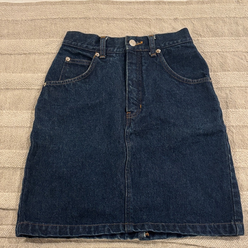 Vintage '80s Gap 100% Cotton Denim Pencil Skirt‎ Size 5/6